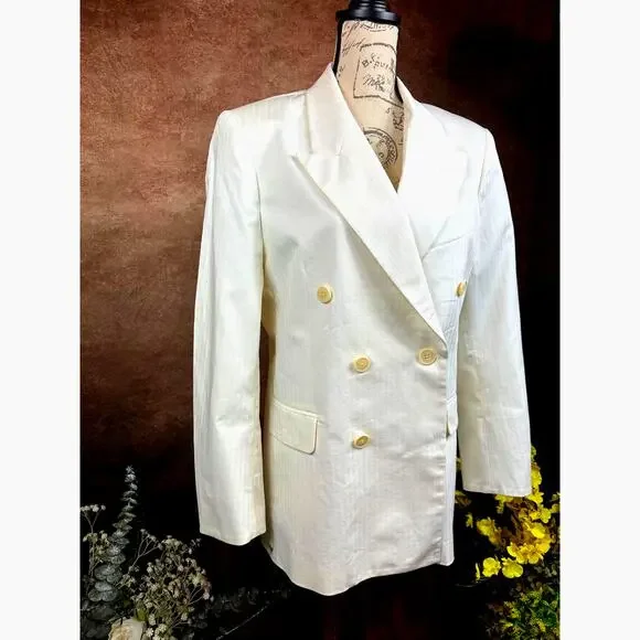 Zadig & Voltaire Vina Coton Blazer - Cream- size 40 (4) - Picture 6 of 16